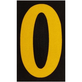 Буква O Brady, желтый на черном, 38 шт, 35x48 мм, b-946, Винил, 25 шт.