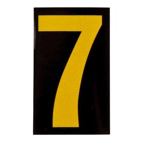 Цифра 7 Brady, желтый на черном, 25 шт, 25x38 мм, b-946, Винил, 25 шт.