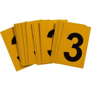 Цифра 3 Brady, черный на желтом, 25 шт, 25x38 мм, b-946, Винил, 25 шт.