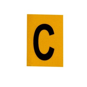Буква C Brady, черный на желтом, 25 шт, 25x38 мм, b-946, Винил, 25 шт.