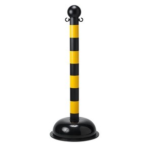 Столбик заграждения полосатый Brady высота диаметр основания 40 см, желтый,черный, 75 мм, 1.04 м, 1 шт