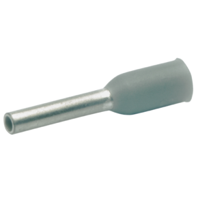 Втулочный изолированный наконечник Klauke 166GRL, 0,14 мм², длина втулки 8 мм, цветной ряд 1, серый