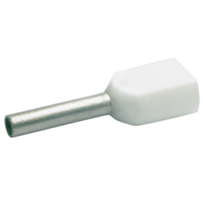 Двойной втулочный изолированный наконечник Klauke 8698, 2 × 0,5 мм², длина втулки 8 мм, белый