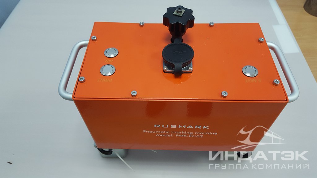 Портативный электрический ударно-точечный маркиратор RUSMARK EMK-EC03, без экрана, ПО Kingmark, окно 140*80мм, с магнитами